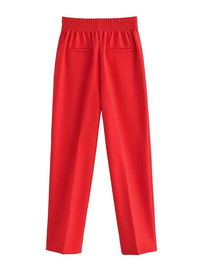 Tessa Metallic Button Ankle Pant - Fashion Pov