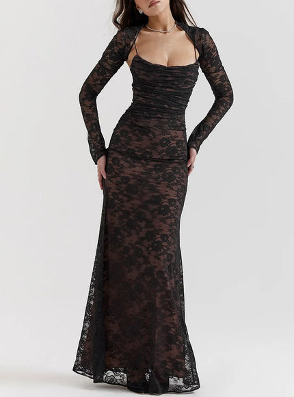 Thea Long Sleeve Maxi Dress - Fashion Pov