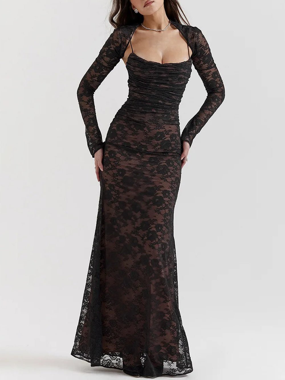 Thea Long Sleeve Maxi Dress - Fashion Pov