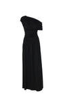 Valencia One - Shoulder Pleated Maxi Dress - Fashion Pov