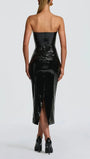 Valentina Strapless Patent Maxi Dress - Fashion Pov