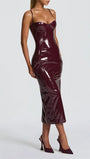 Valentina Strapless Patent Maxi Dress - Fashion Pov