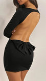 Valeria Backless Bow Mini Dress - Fashion Pov
