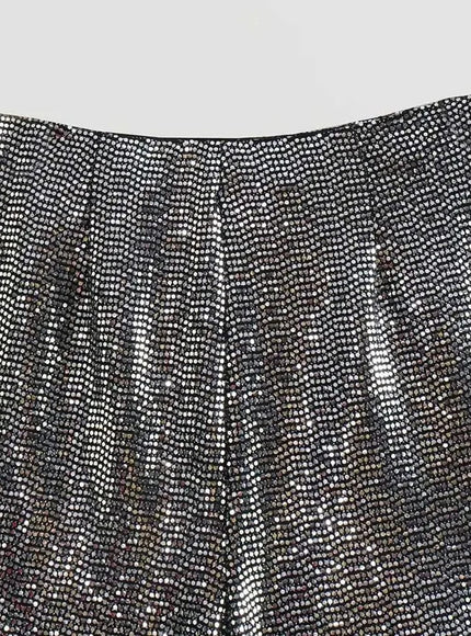 Violet Knotted Sequin Mini Skirt - Fashion Pov