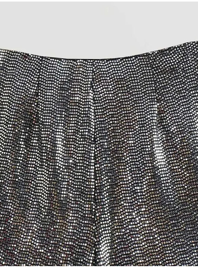 Violet Knotted Sequin Mini Skirt - Fashion Pov