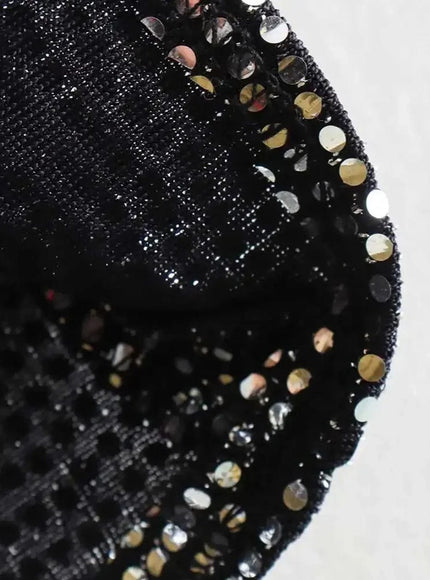 Violet Knotted Sequin Mini Skirt - Fashion Pov