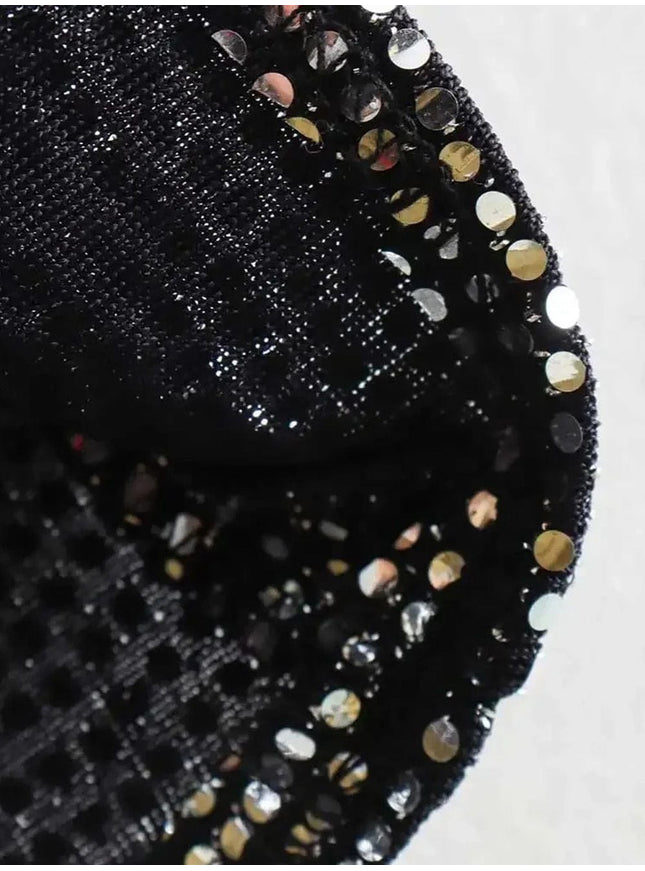 Violet Knotted Sequin Mini Skirt - Fashion Pov