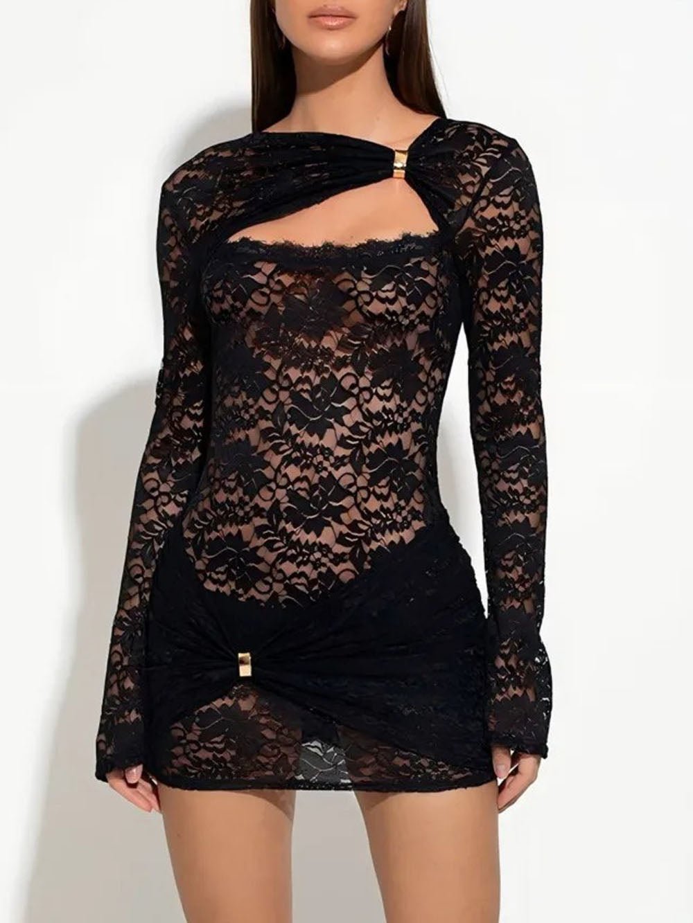 Violet Long Sleeve Mini Dress - Fashion Pov