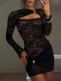 Violet Long Sleeve Mini Dress