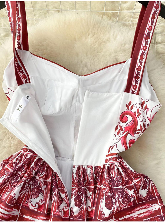 Virginie Strap Floral Mini Dress - Fashion Pov