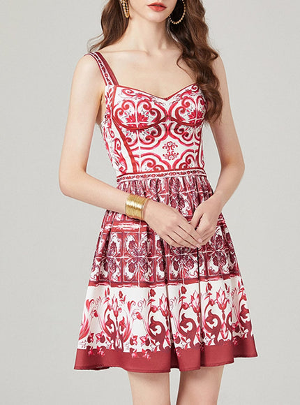 Virginie Strap Floral Mini Dress - Fashion Pov