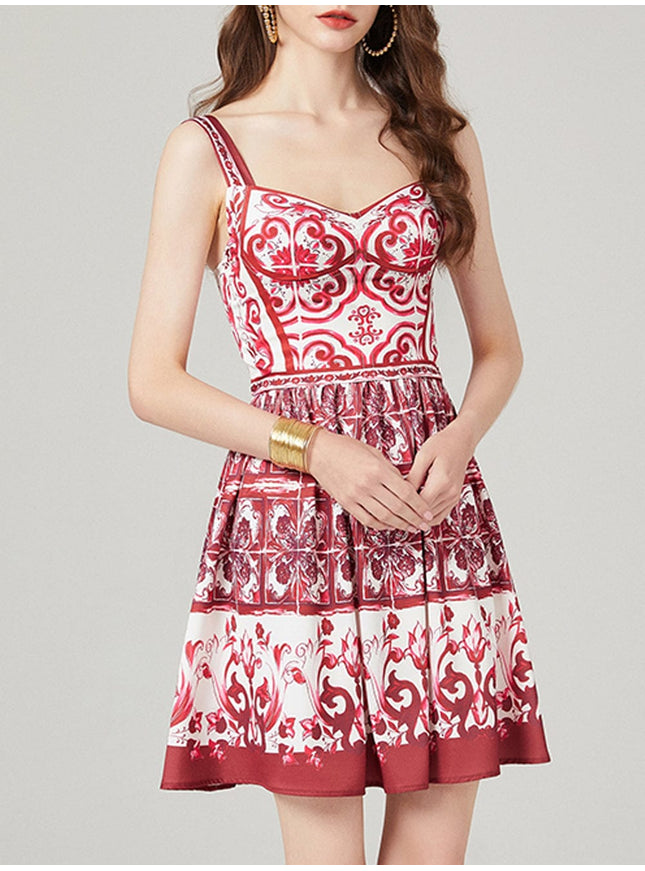 Virginie Strap Floral Mini Dress - Fashion Pov