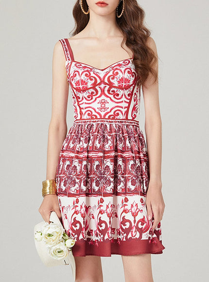 Virginie Strap Floral Mini Dress - Fashion Pov