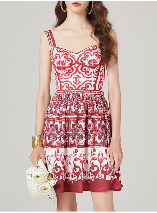 Virginie Strap Floral Mini Dress - Fashion Pov