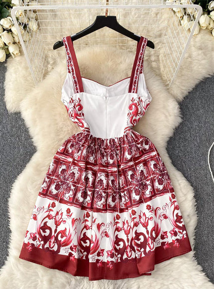 Virginie Strap Floral Mini Dress - Fashion Pov