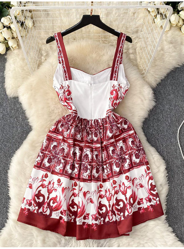 Virginie Strap Floral Mini Dress - Fashion Pov