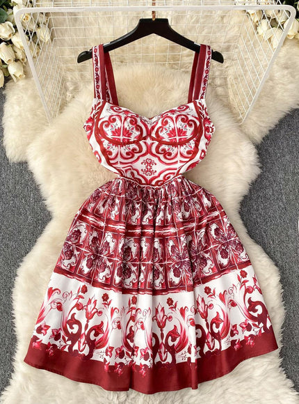 Virginie Strap Floral Mini Dress - Fashion Pov