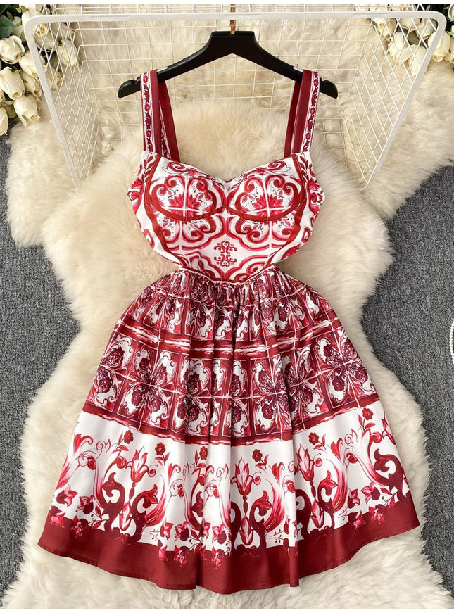 Virginie Strap Floral Mini Dress - Fashion Pov