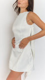 Vivian Pearl Bow Backless Mini Dress - Fashion Pov