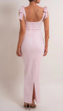 Vivienne Bow Strap Draped Maxi Dress - Fashion Pov