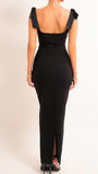 Vivienne Bow Strap Draped Maxi Dress - Fashion Pov