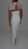 Vivienne Lace Yoke Column Gown - Fashion Pov