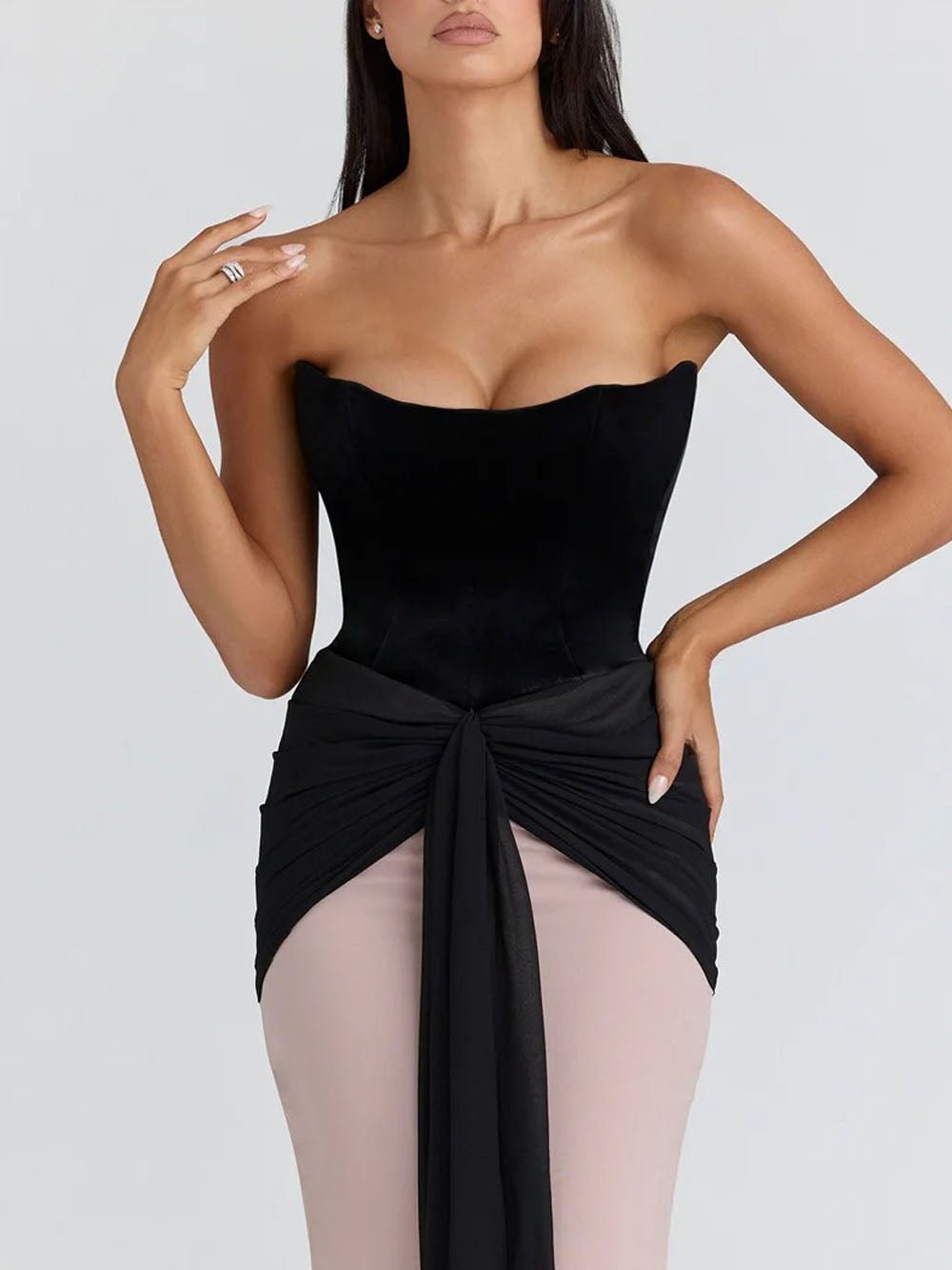 Vivienne Off Shoulder Strapless Maxi Dress - Fashion Pov