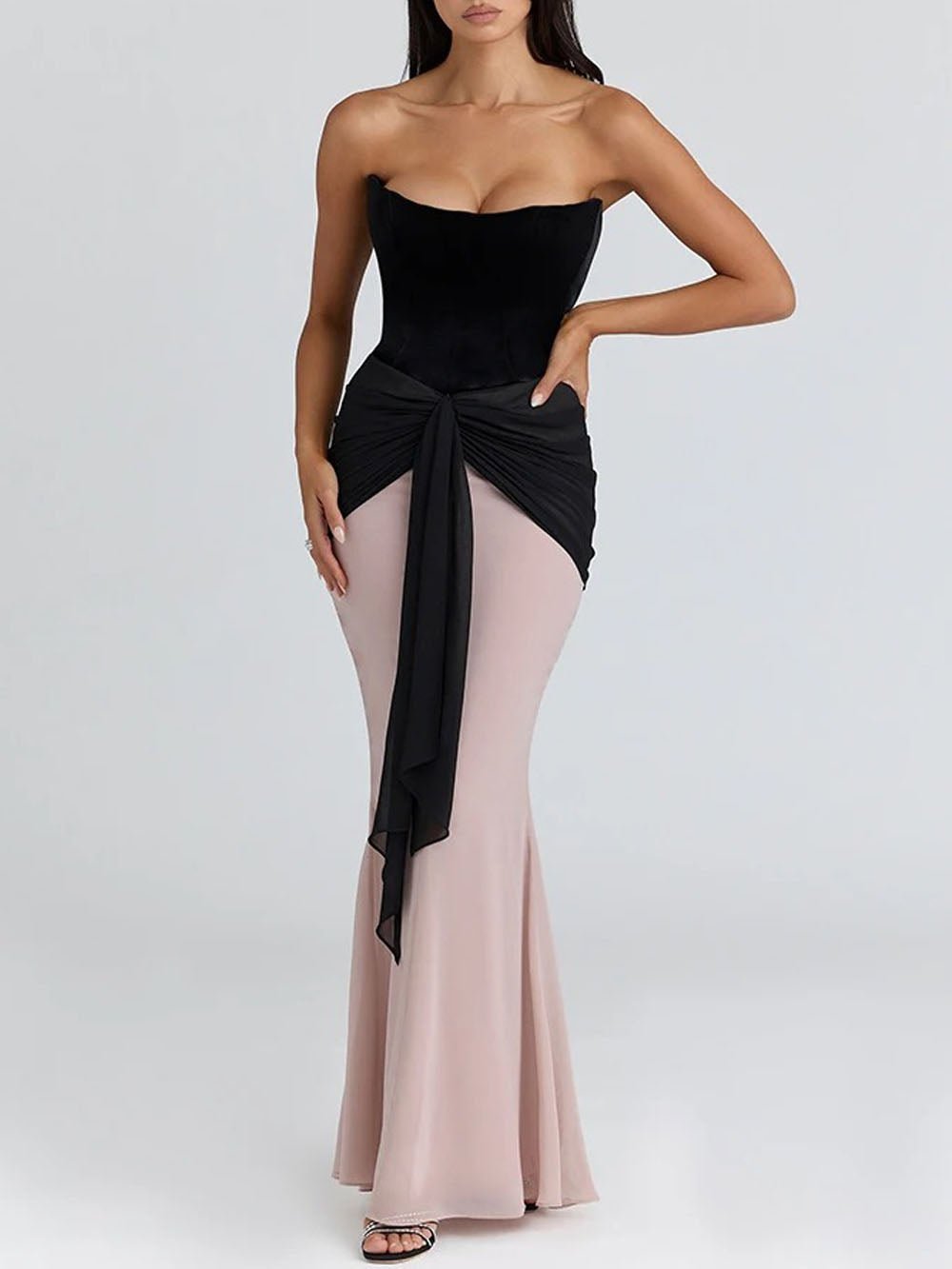 Vivienne Off Shoulder Strapless Maxi Dress - Fashion Pov