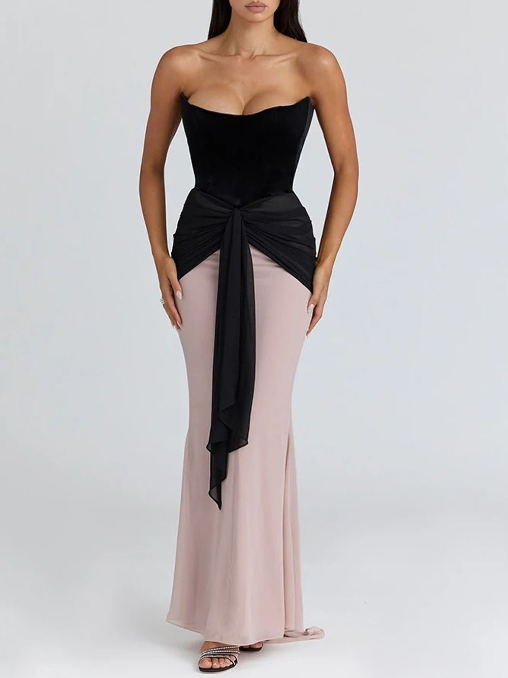 Vivienne Off Shoulder Strapless Maxi Dress - Fashion Pov