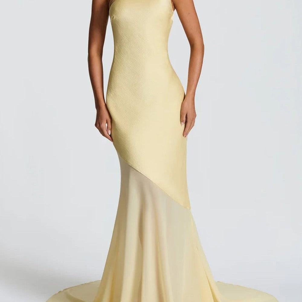 Vivienne One - Shoulder Mesh Maxi Dress - Fashion Pov