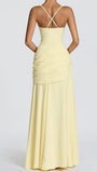 Vivienne Ruched Square Neck Maxi Dress - Fashion Pov