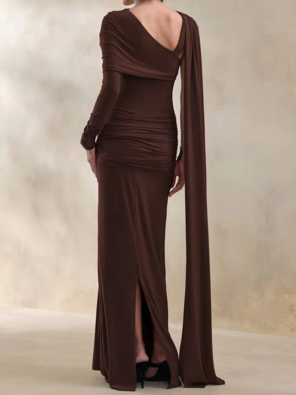 Vivienne Scarf Draped Maxi Dress - Fashion Pov