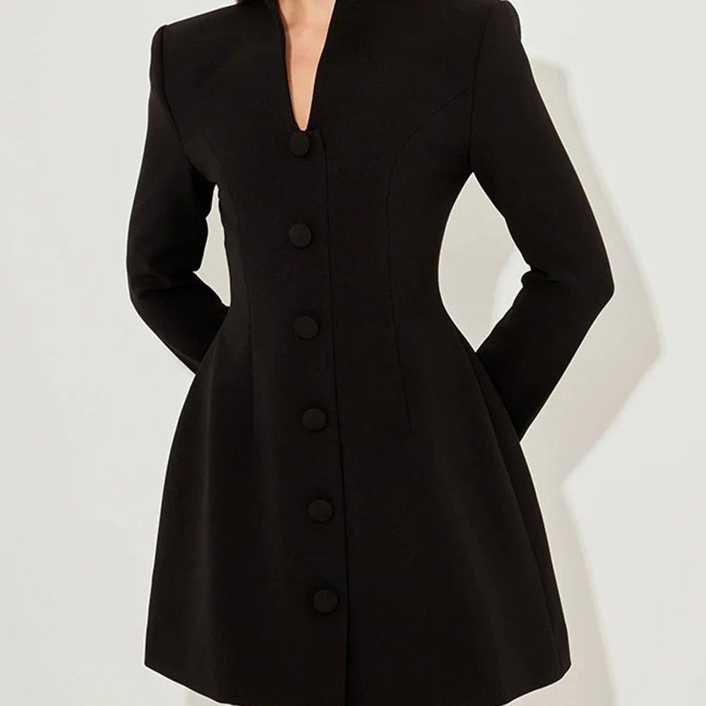 Vivienne Tailored Collar Mini Dress - Fashion Pov