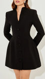 Vivienne Tailored Collar Mini Dress - Fashion Pov