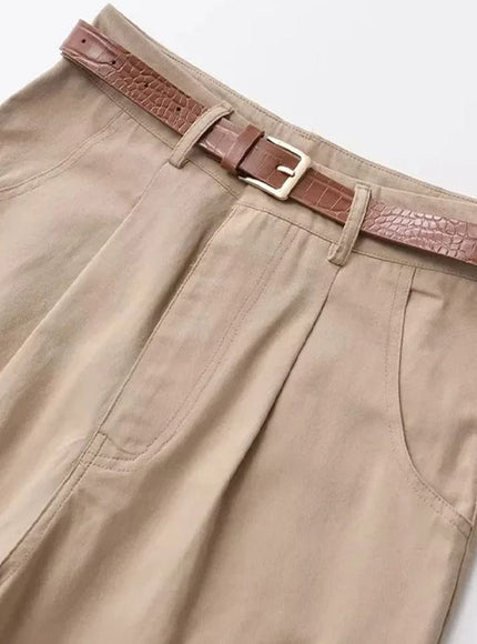 Willow Belt Carrot Fit Ankle Trouser - Fashion Pov