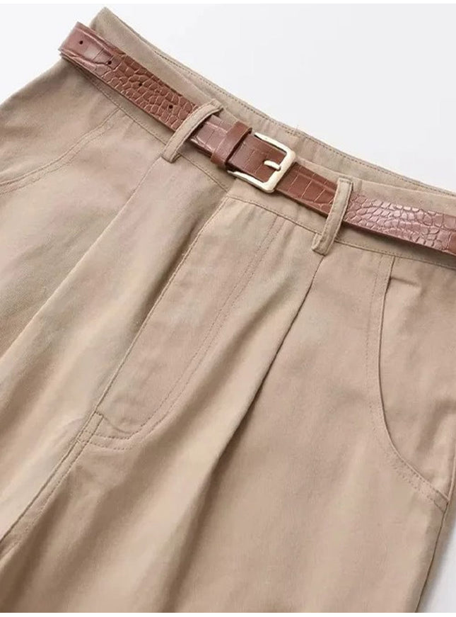 Willow Belt Carrot Fit Ankle Trouser - Fashion Pov
