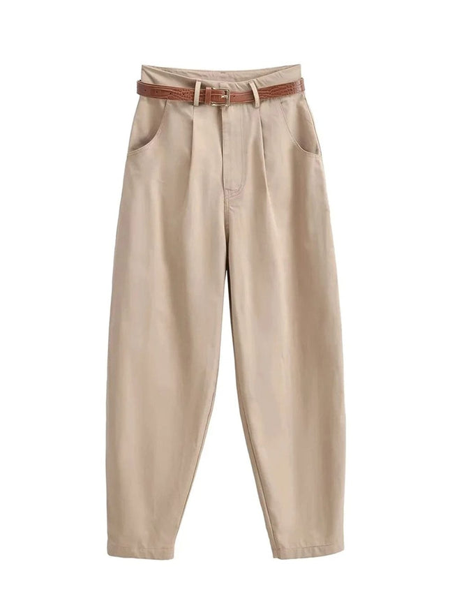 Willow Belt Carrot Fit Ankle Trouser - Fashion Pov