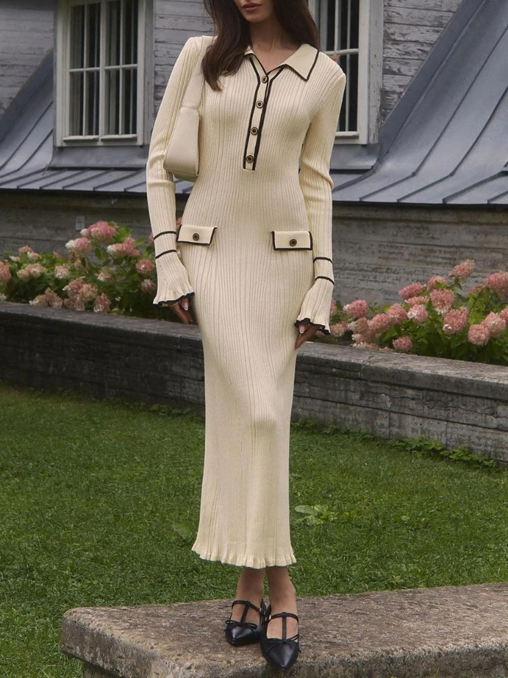 Willow Knitted Slim Maxi Dress - Fashion Pov