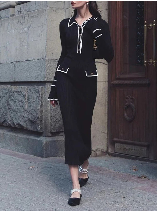 Willow Knitted Slim Maxi Dress - Fashion Pov