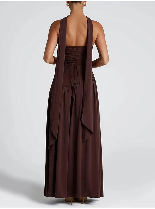 Wren Slim Ribbon Maxi Dress - Fashion Pov