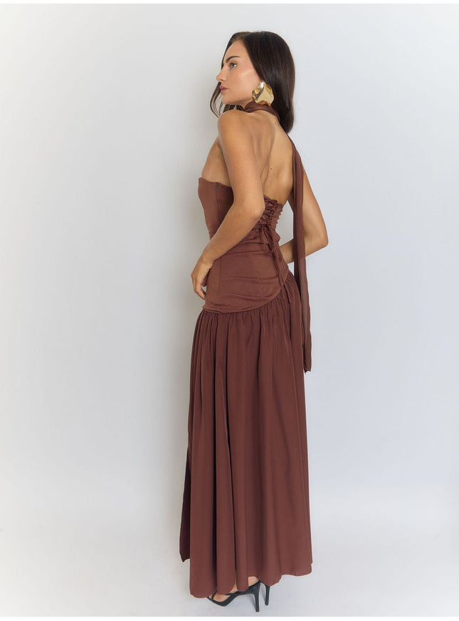 Wren Slim Ribbon Maxi Dress - Fashion Pov