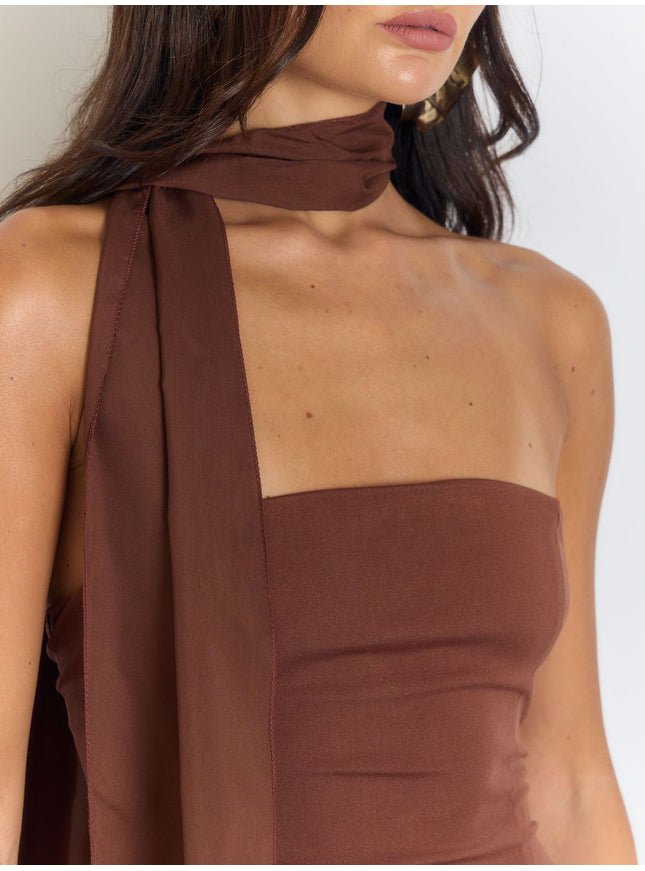 Wren Slim Ribbon Maxi Dress - Fashion Pov