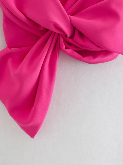 Yara Bow Cropped Backless Tank Top - Fashion Pov