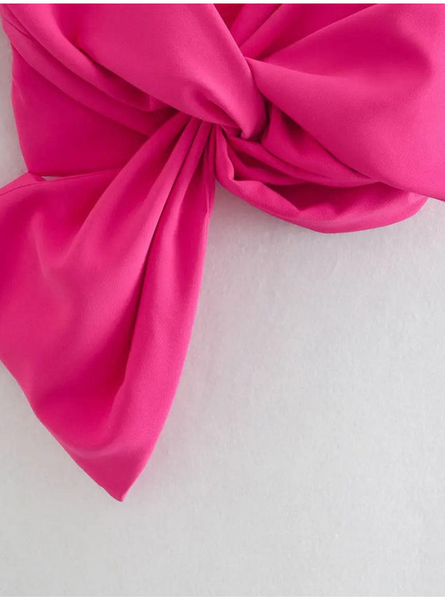 Yara Bow Cropped Backless Tank Top - Fashion Pov