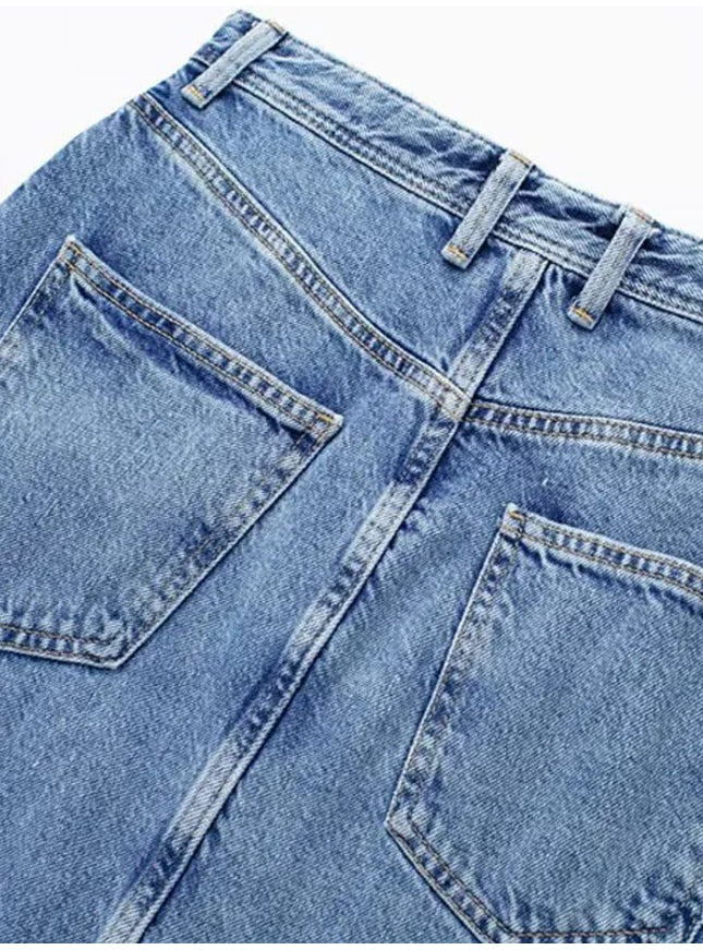 Zoey Denim Midi Skirt - Fashion Pov