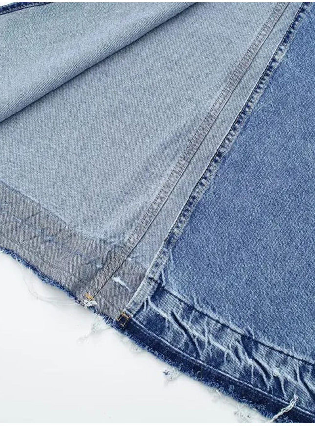Zoey Denim Midi Skirt - Fashion Pov