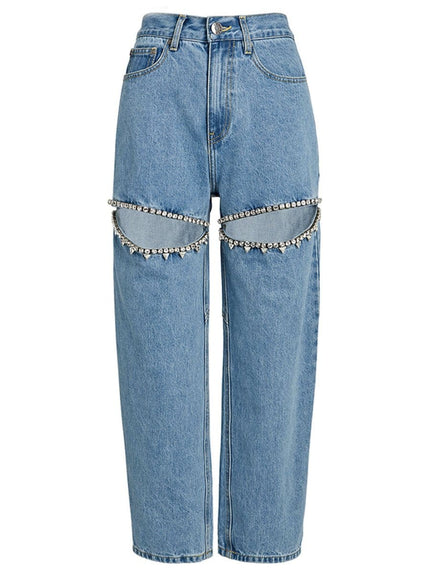 Abigail Hollow Out Jeans Pant - Fashion Pov