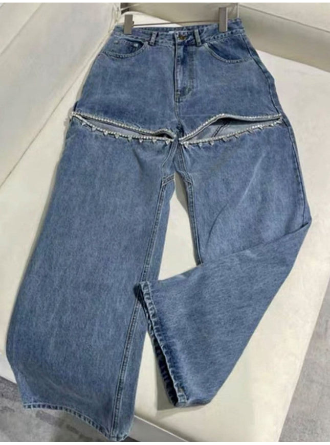 Abigail Hollow Out Jeans Pant - Fashion Pov