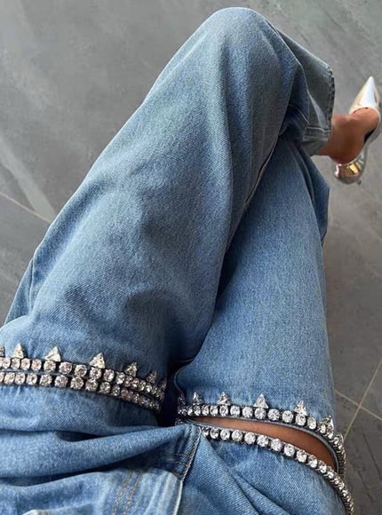 Abigail Hollow Out Jeans Pant - Fashion Pov