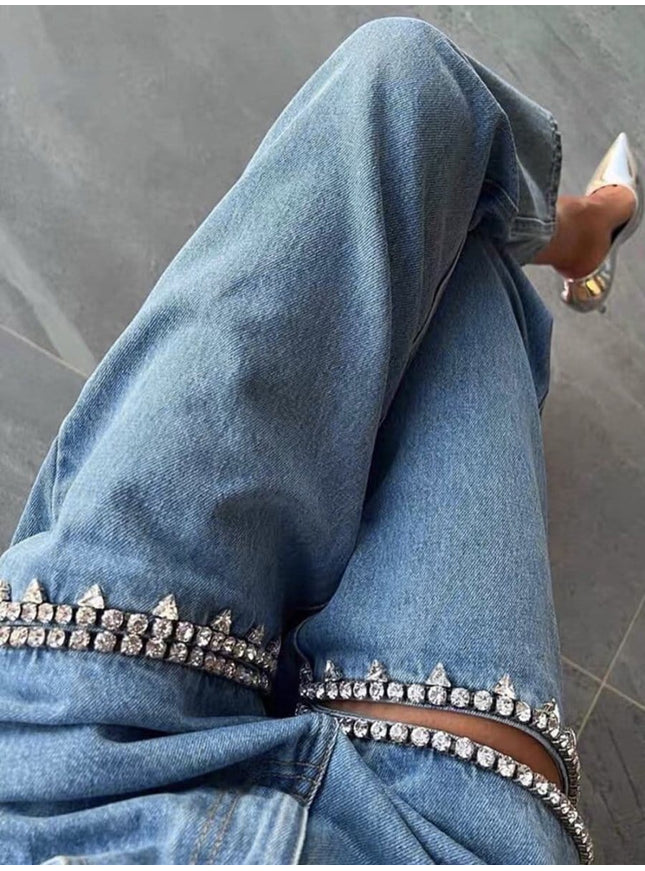 Abigail Hollow Out Jeans Pant - Fashion Pov
